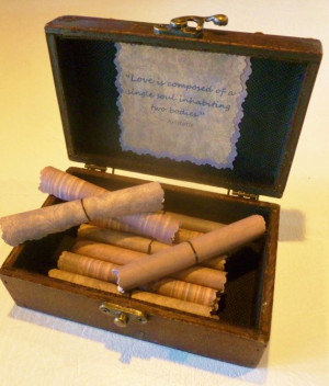Anniversary Scroll Box 20 Romantic Love Quotes by FlirtyCreations, $32 ...