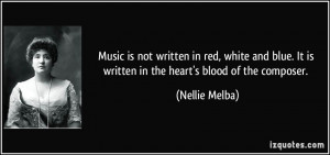 Music is not written in red, white and blue. It is written in the ...