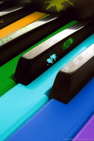Colorful Piano Keys For Iphone