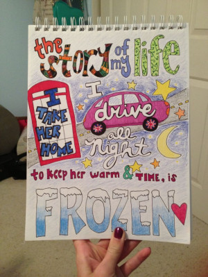 Cute One Direction Poster Ideas | My lyric drawing of Story Of My Life ...