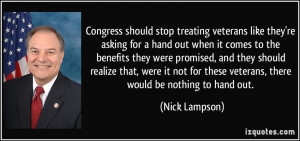 Congress should stop treating veterans like they're asking for a hand ...