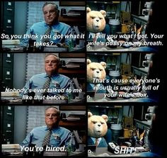 ted the movie quotes | Floor watching the movie question ted-movie ...