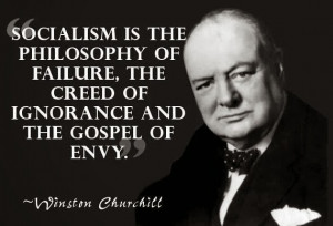 winston churchill quote, socialism failure