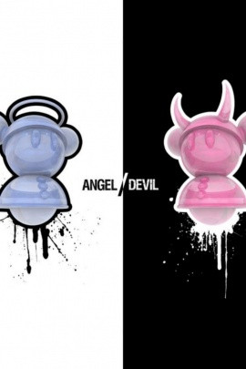 Download free HD Angel And Devil Funny Mac Background iPhone Wallpaper ...