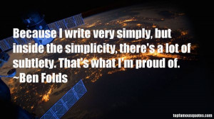 Favorite Ben Folds Quotes