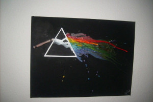 Pink Floyd Inspired Melted Crayon Art