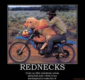 REDNECKS Every so often somebody comes along that even I think is too ...