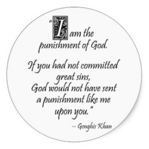 Genghis Khan... Round Sticker