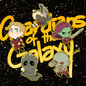 chibi Marvel guardians of the galaxy groot peter quill starlord gamora ...