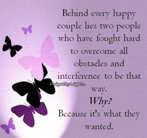 Behind every happy couple lies two people who have fought hard to ...