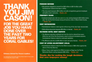 And one side features quotes from Charles Cobb, a leading UM Trustee ...