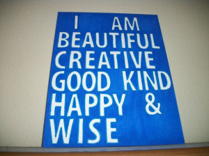 Wall art quote I AM with positive adjectives on a by mygiftbags, $15 ...