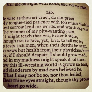 Shakespeare's 140th Sonnet