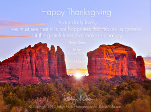 Gratitude Quote and Sacred Sedona Art by Robyn Nola