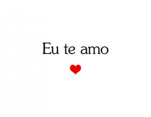 love you in Portuguese - Card for him or her - Eu te amo - Gift for ...