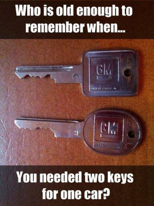 Two keys for a car