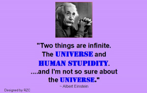 ... and Human Stupidity - Best inspirational quotes of Albert Einstein