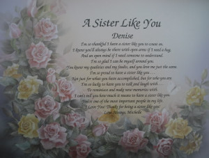 Details about SISTER PERSONALIZED POEM BIRTHDAY OR CHRISTMAS GIFT