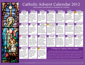 Catholic Advent Calendar 2012