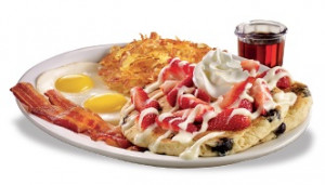Nah, man. Denny's Red, White, and Blue Pancakes breakfast.