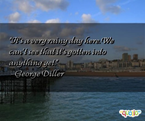 It's a very rainy day here. We can't see that it's gotten into ...