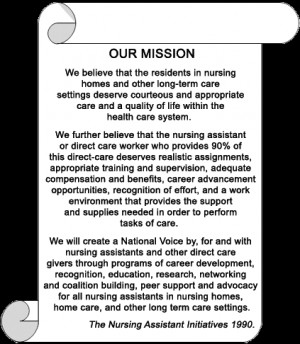 ... support development for nursing assistants in nursing homes and other