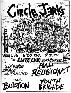 Circle Jerks Poster for Unreleased Live Recording 1982