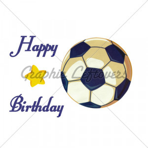 Happy Birthday Soccer Stock