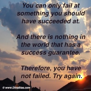 You have not failed...