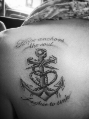 Cute Anchor Tattoos With Quotes Cute anchor tattoo
