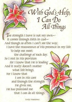 With God’s Help I Can Do Anything