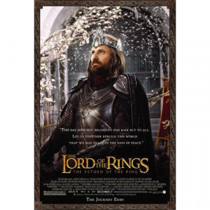 lord of the rings return of the king aragorn coronation poster
