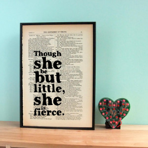 For a friend of smaller stature, this sweet Vintage Shakespeare Quote ...