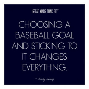 Baseball Quote 3: Goals for Success Poster