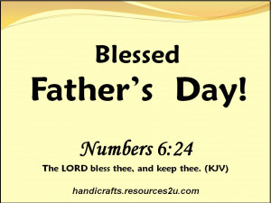 Free Christian Father's Day Card or Poster with Bible verse