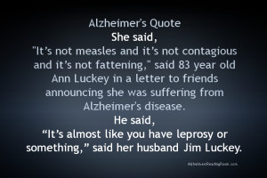 Alzheimer's Quote, She Said, He Said