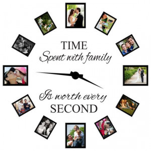 Time spent with family is worth every second wall decal quote - Family ...