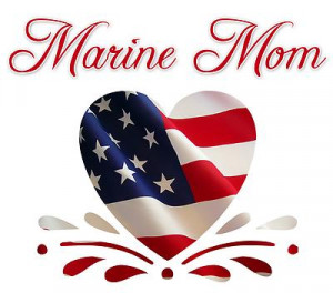 Marine Mom Patriotic Heart