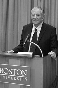 Robert Brustein was invested as a fellow of BU 39 s Howard Gotlieb
