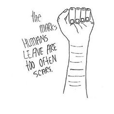 ... literal scar quotes self harm depres quotes about self harm harm quot