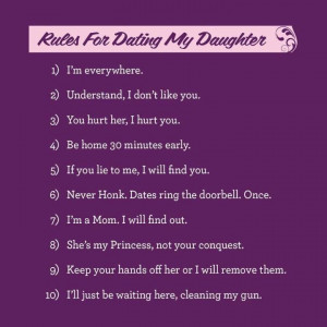 Rules for dating my daughter
