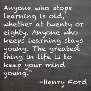 Henry Ford quote on Learning.