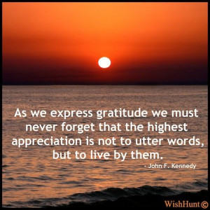John F KennedyKennedy Quotes, Express Gratitude