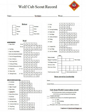Akela’s Council Cub Scout Leader Training: Cub Scout Wolf PRINTABLE ...