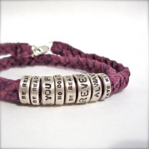 Custom quote bracelets... I don't wear silver... but this would make a ...