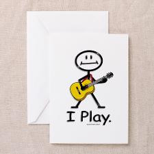 Acoustic Guitar Cartoon Greeting Cards