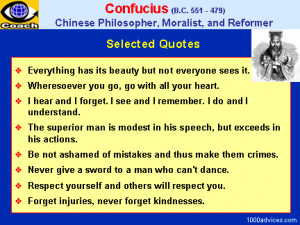 great Chinese sage whose system of political and social life has ...
