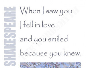 SHAKESPEARE LOVE Quote Print 8x10 inches Instant Download. Purple Blue ...