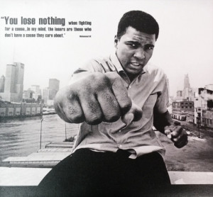 ... Canvas Prints › Muhammad Ali Fist with Quote 12