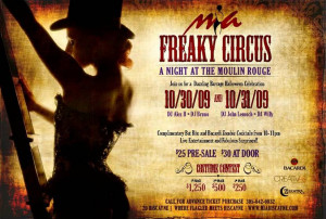 Invite to Mia at Biscayne for a night at the Moulin Rouge Halloween ...
